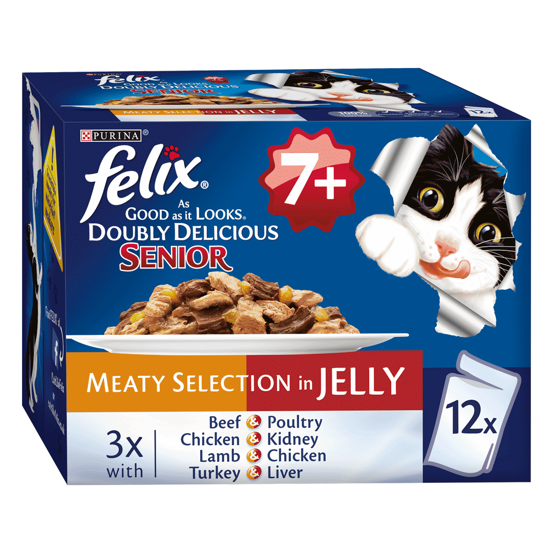 FELIX® Doubly Delicious Meaty Selection 7+ Cat Food Purina