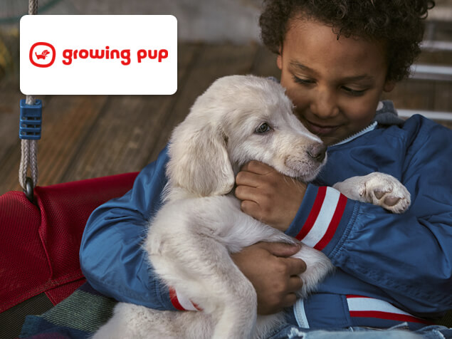 boy with his puppy