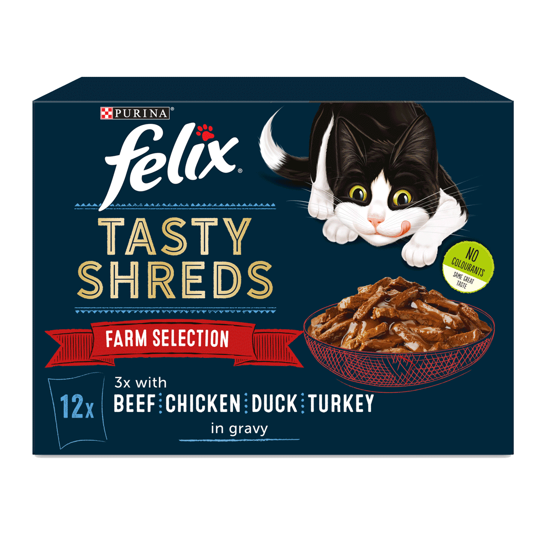 FELIX® Tasty Shreds Farm Selection Wet Cat Food Purina