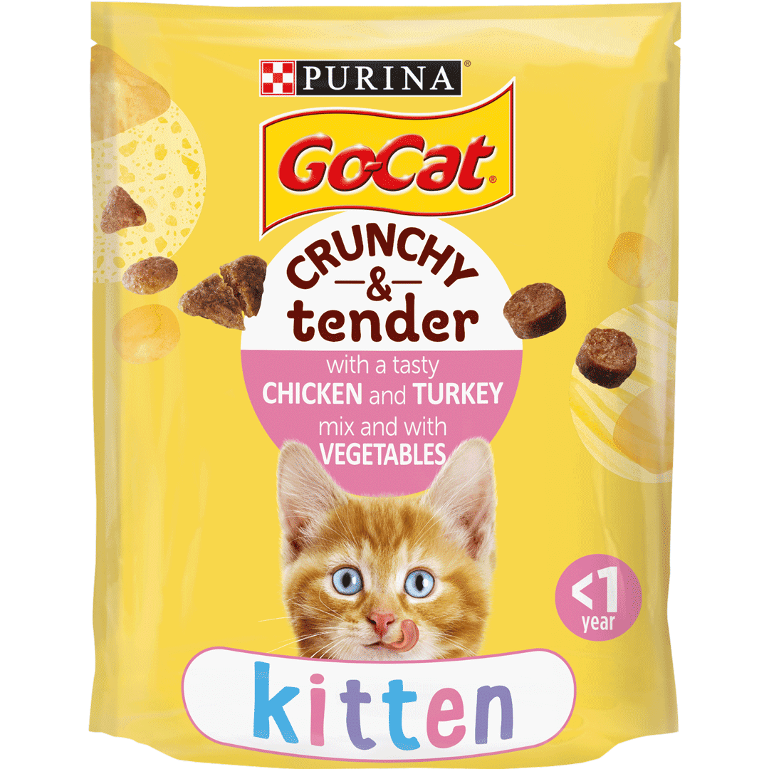 GO CAT Crunchy Tender Kitten Chicken Cat Food Purina