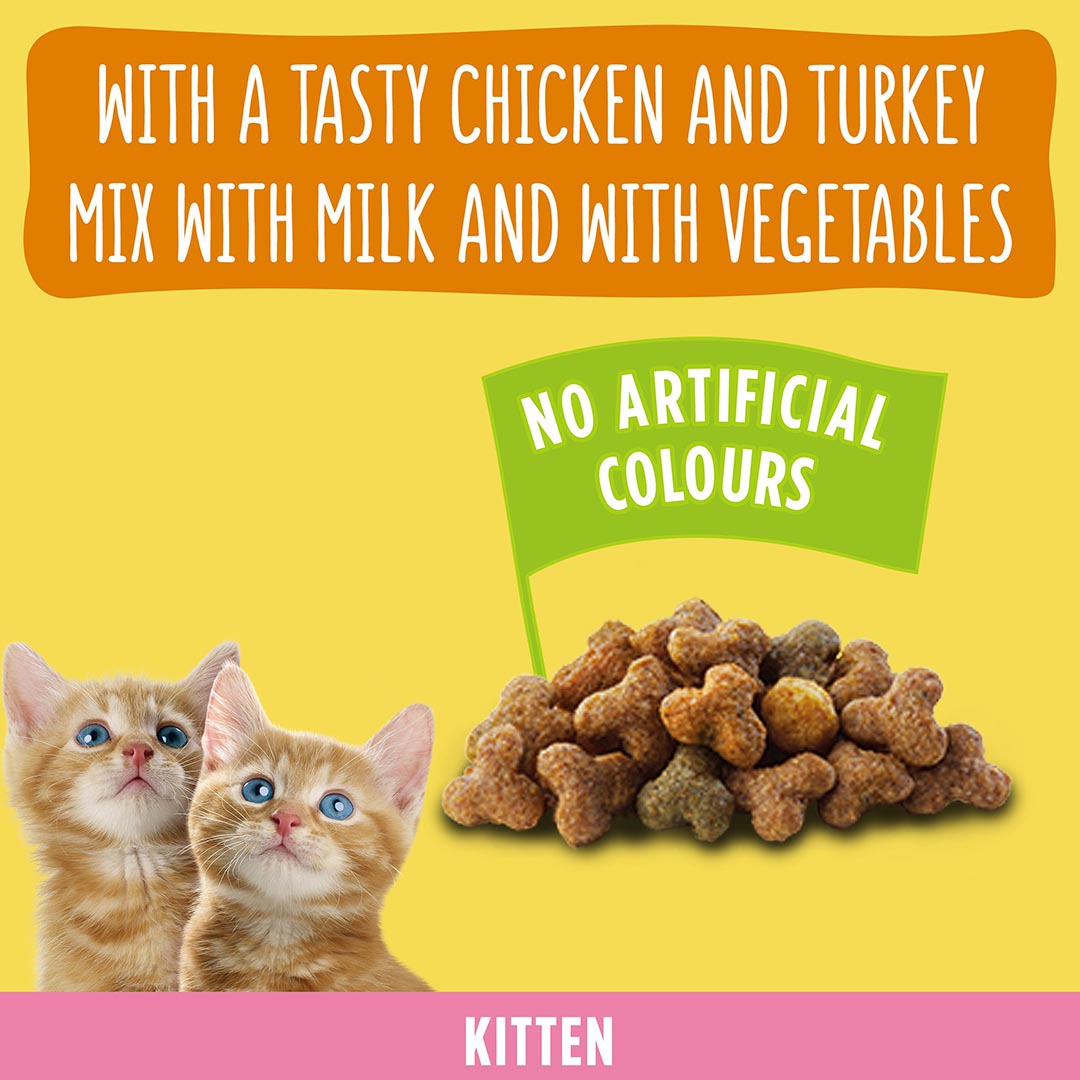 GO CAT Kitten Chicken and Milk Dry Cat Food Purina