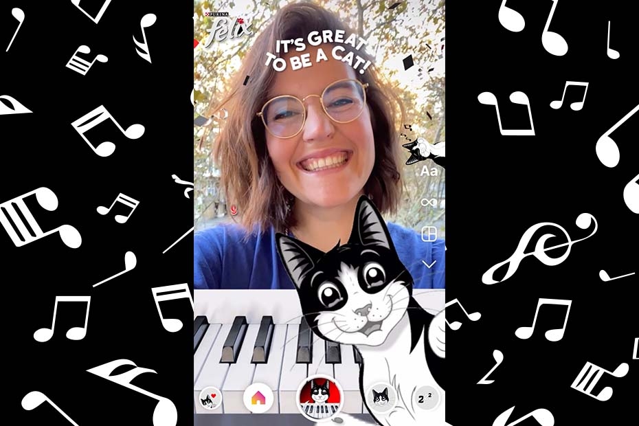 Woman playing piano keyboard