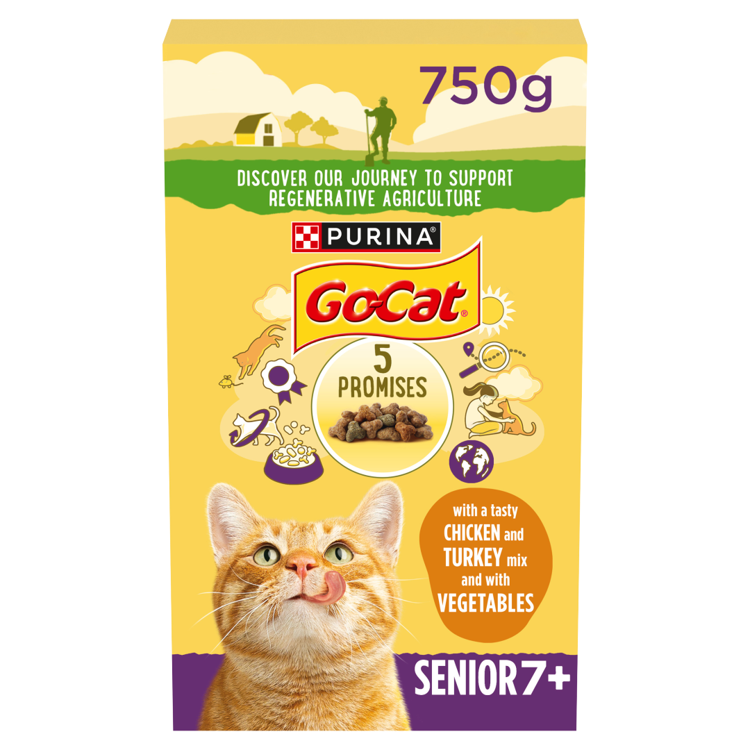 GO CAT Senior Chicken Dry Cat Food Purina