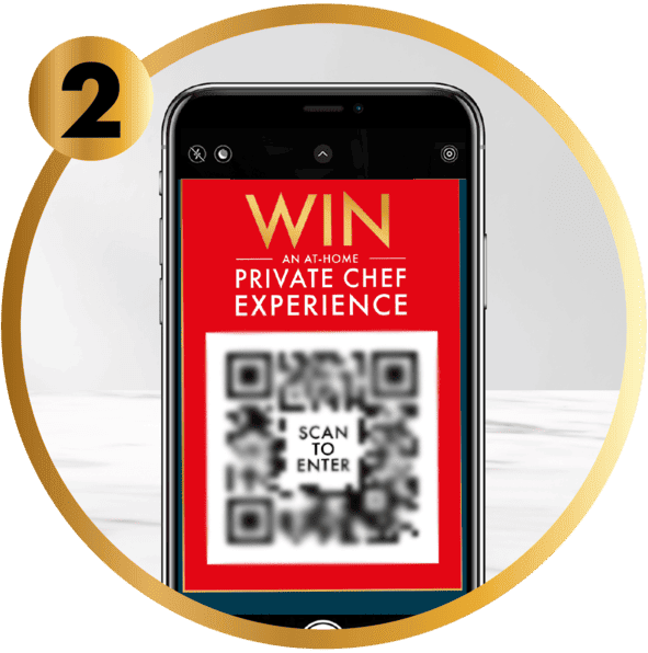 Gourmet qr code in blur