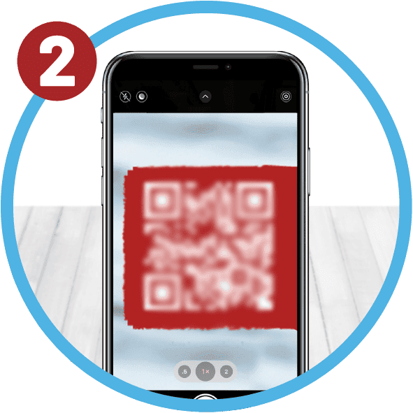 Bakers qr code in blur
