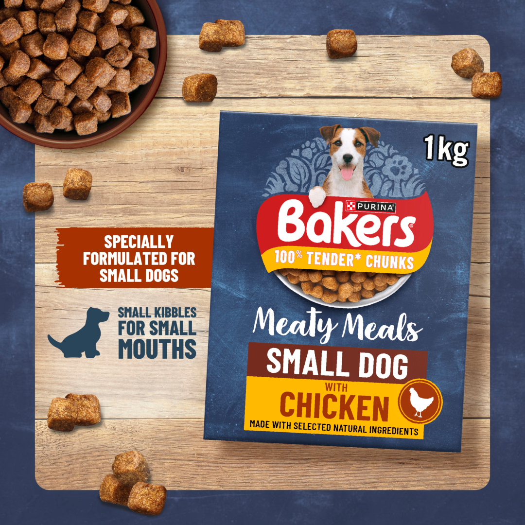 BAKERS® Meaty Meals Small Dog Chicken Dry Food Purina UK