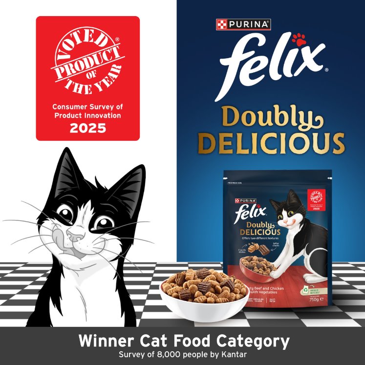 FELIX Doubly Delicious dry voted product of the year 2025