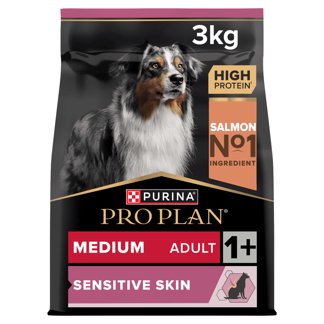 Purina Pro Plan Medium Adult Sensitive Skin Salmon Dry Dog Food, 3kg