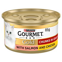 GOURMET™ Gold Chunks in Gravy Salmon and Chicken Wet Cat Food