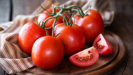 Tomatoes on the table