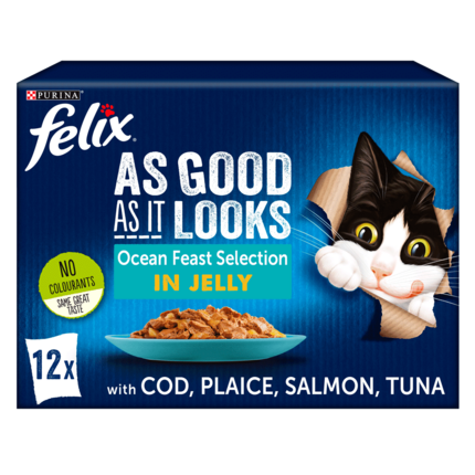 FELIX® As Good As it Looks Ocean Feasts in Jelly Wet Cat Food
