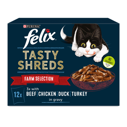 FELIX® Tasty Shreds Farm Selection Wet Cat Food