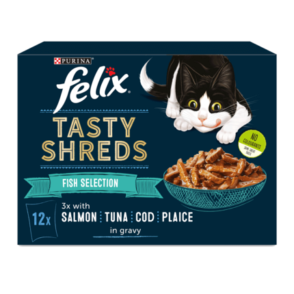 FELIX® Tasty Shreds Fish Selection Wet Cat Food