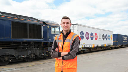 Train carriages with Nestle products on board