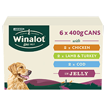 WINALOT® Classics in Jelly (Chicken, Lamb & Turkey, Cod) Wet Dog Food Cans
