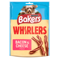 BAKERS® Whirlers Bacon and Cheese Dog Treats