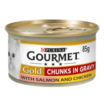 GOURMET® Gold Chunks in Gravy Salmon and Chicken Wet Cat Food