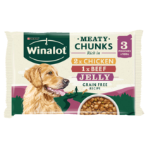 WINALOT® Meaty Chunks Mixed in Jelly Beef and Chicken Wet Dog Food Pouch