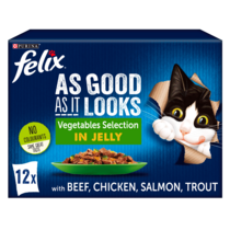 FELIX® As Good As it Looks Vegetable Selection in Jelly Wet Cat Food
