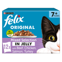 FELIX® Original 7+ Mixed Selection in Jelly (Beef, Chicken, Salmon, Turkey) Wet Cat Food