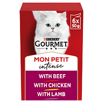 Gourmet Mon Petit Intense with beef, chicken, lamb