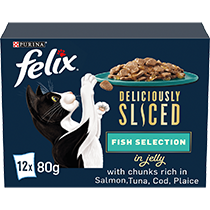 FELIX® Deliciously Sliced Fish Selection in Jelly Wet Cat Food