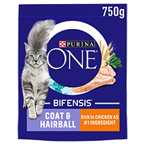 PURINA ONE® Coat and Hairball Chicken Dry Cat Food