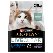 PRO PLAN® Adult 7+ Allergen Reducing Sterilised LIVECLEAR® Turkey Dry Cat Food