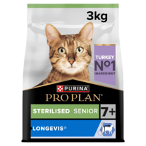 PRO PLAN® Adult 7+ Sterilised LONGEVIS Turkey Dry Cat Food