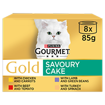 Gold Savoury Cake (Beef, Chicken, Turkey, Lamb) Wet Cat Food