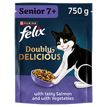 FELIX® Doubly Delicious Senior Salmon & Vegetables Dry Cat Food