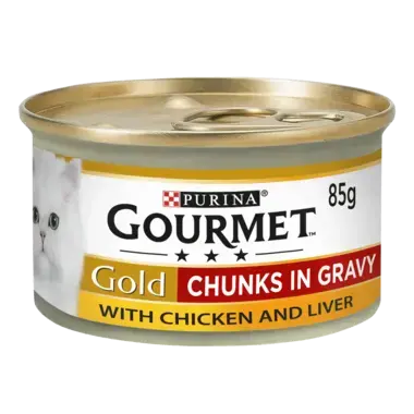 GOURMET® Gold Chunks in Gravy Chicken and Liver Wet Cat Food