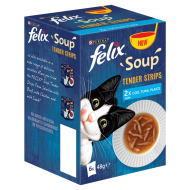 FELIX® Soup Tender Strips Fish Selection Wet Cat Food
