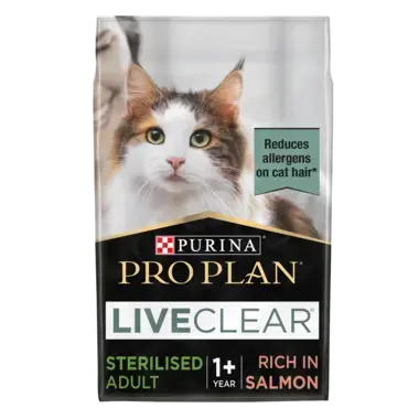 PRO PLAN® Allergen Reducing Sterilised LIVECLEAR® Salmon Dry Cat Food