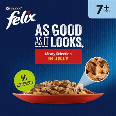 FELIX® As Good As it Looks 7+ Meaty Selection in Jelly Wet Cat Food