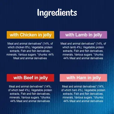 FELIX® As Good As it Looks Meaty Selection in Jelly (Chicken, Lamb, Beef, Ham) Wet Cat Food