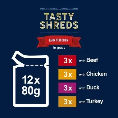 FELIX® Tasty Shreds Farm Selection Wet Cat Food