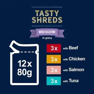 FELIX® Tasty Shreds Mixed Selection Wet Cat Food