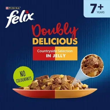 FELIX® Doubly Delicious 7+ Countryside Selection Wet Cat Food