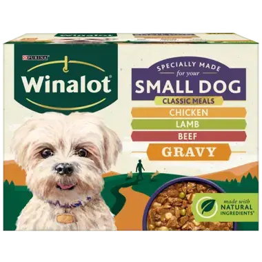 WINALOT Small Dog Food Pouch Mixed in Gravy Purina