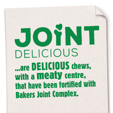 Joint Delicious are delicious chews with a meaty centre