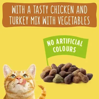 With a tasty chicken and turkey mix with vegetables