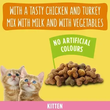 With a tasty chicken and turkey mix with milk and with vegetables
