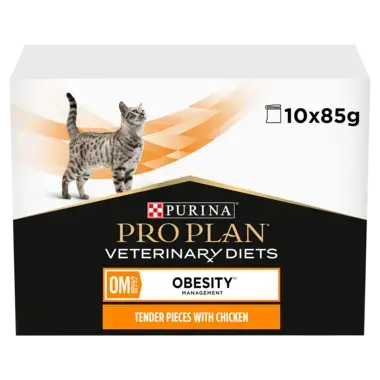 PRO PLAN® VETERINARY DIETS OM Obesity Management with Chicken Wet Cat Food Pouch