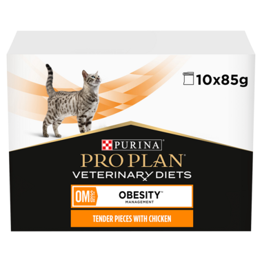 PRO PLAN® VETERINARY DIETS OM Obesity Management with Chicken Wet Cat Food Pouch