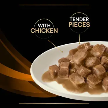With Chicken. Tender pieces