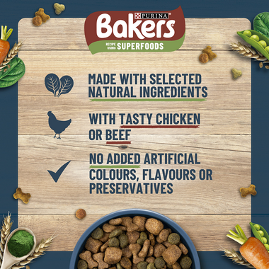 Bakers Superfoods made with selected natural ingredients