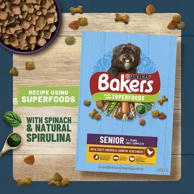 BAKERS Senior Chicken with Vegetables Dry Dog Food Purina