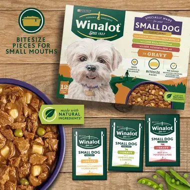 Winalot small dog gravy bitsize pieces for small mouths