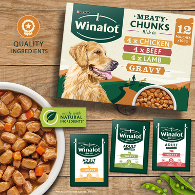 Winalot Meaty Chunks made with natural ingredients